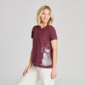 Women's Sparkle Snowman Cardinal Short Sleeve Crusher Tee product image 1