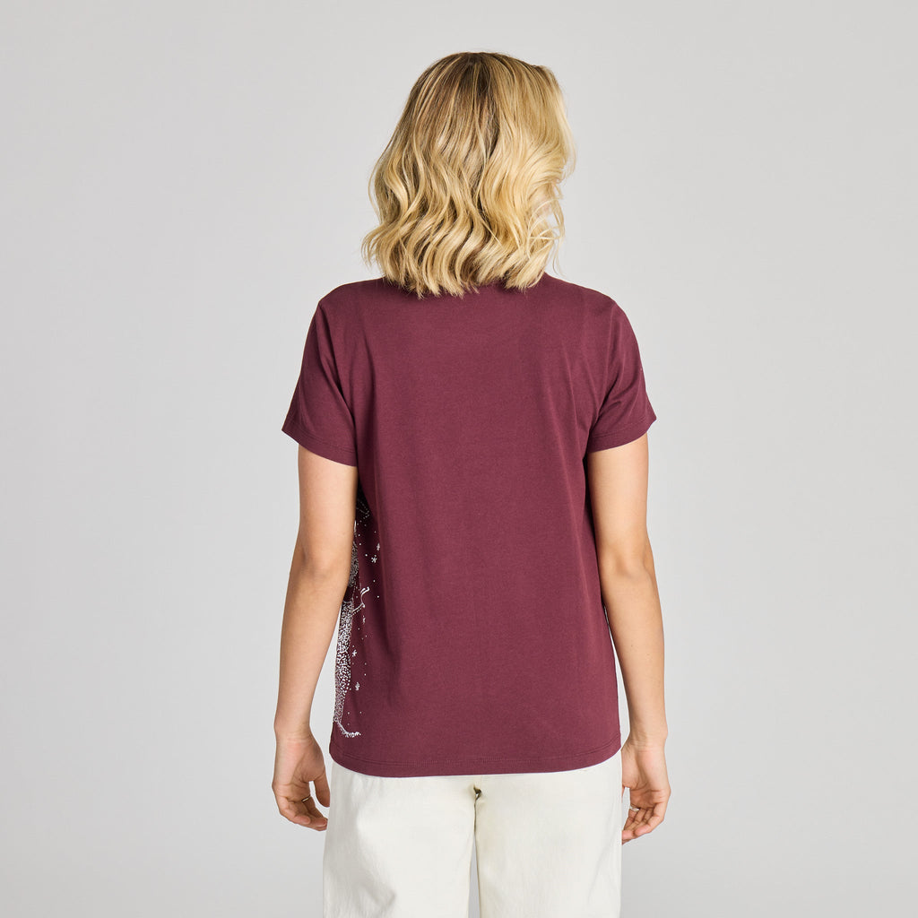 Women's Sparkle Snowman Cardinal Short Sleeve Crusher Tee product image 2
