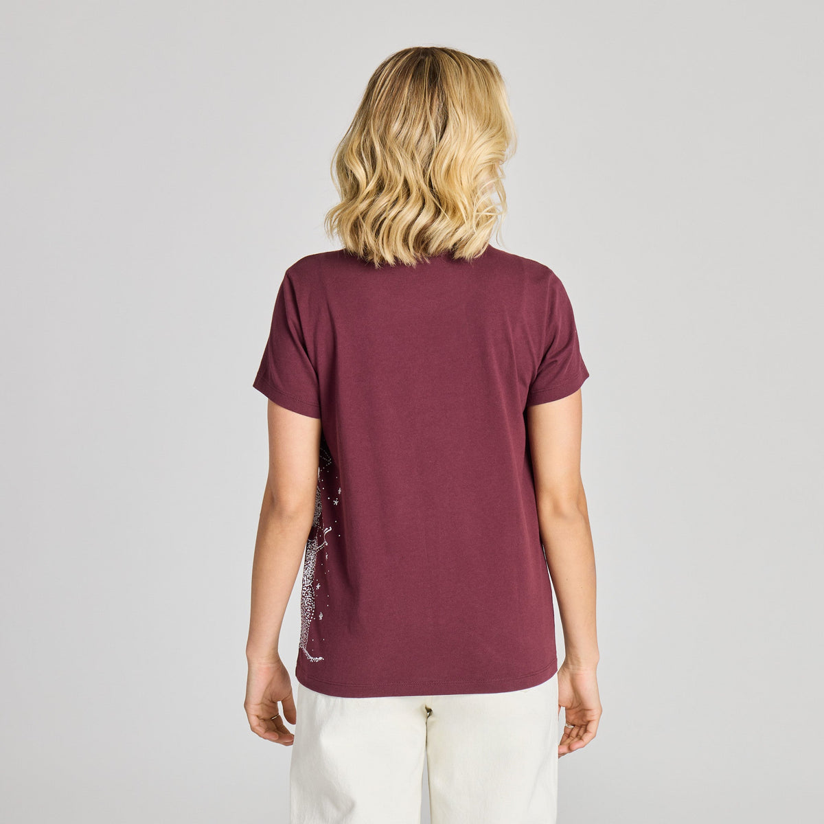 Women's Sparkle Snowman Cardinal Short Sleeve Crusher Tee product image 2