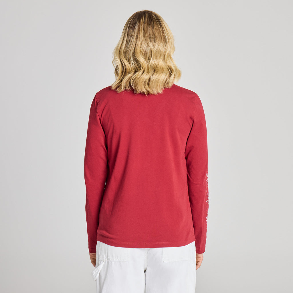 Women's All the Snowflakes Long Sleeve Crusher Vee product image 2