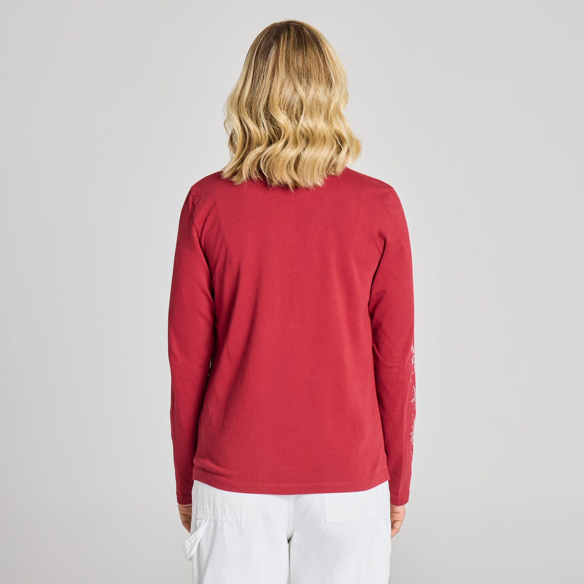 Women's All the Snowflakes Long Sleeve Crusher Vee product image 2