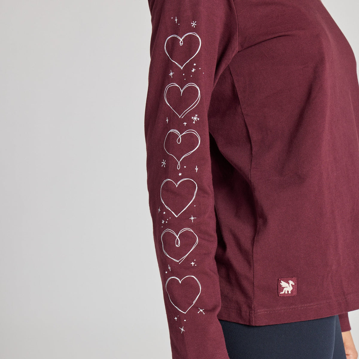 Women's Cosmic Hearts Long Sleeve Crusher Vee product image 2