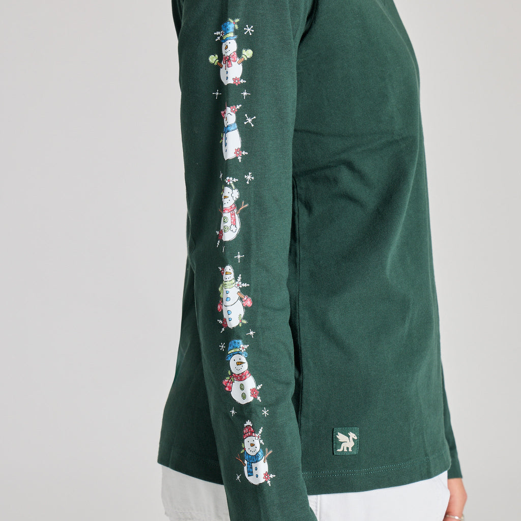 Women's Snowman Parade Long Sleeve Crusher Vee product image 2