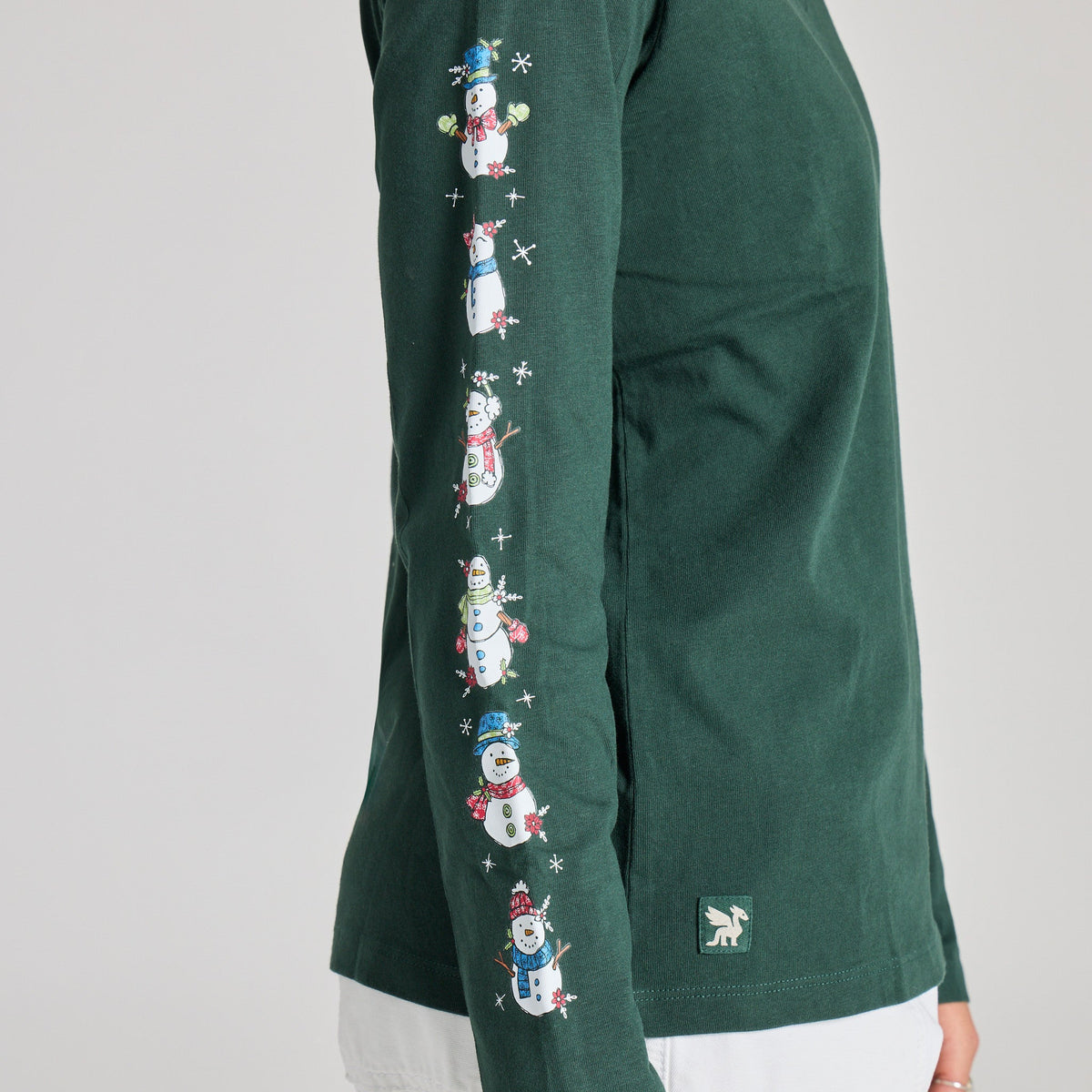 Women's Snowman Parade Long Sleeve Crusher Vee product image 2