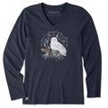 Women's Key to Happiness Snowy Owl Long Sleeve Crusher Vee product image 1