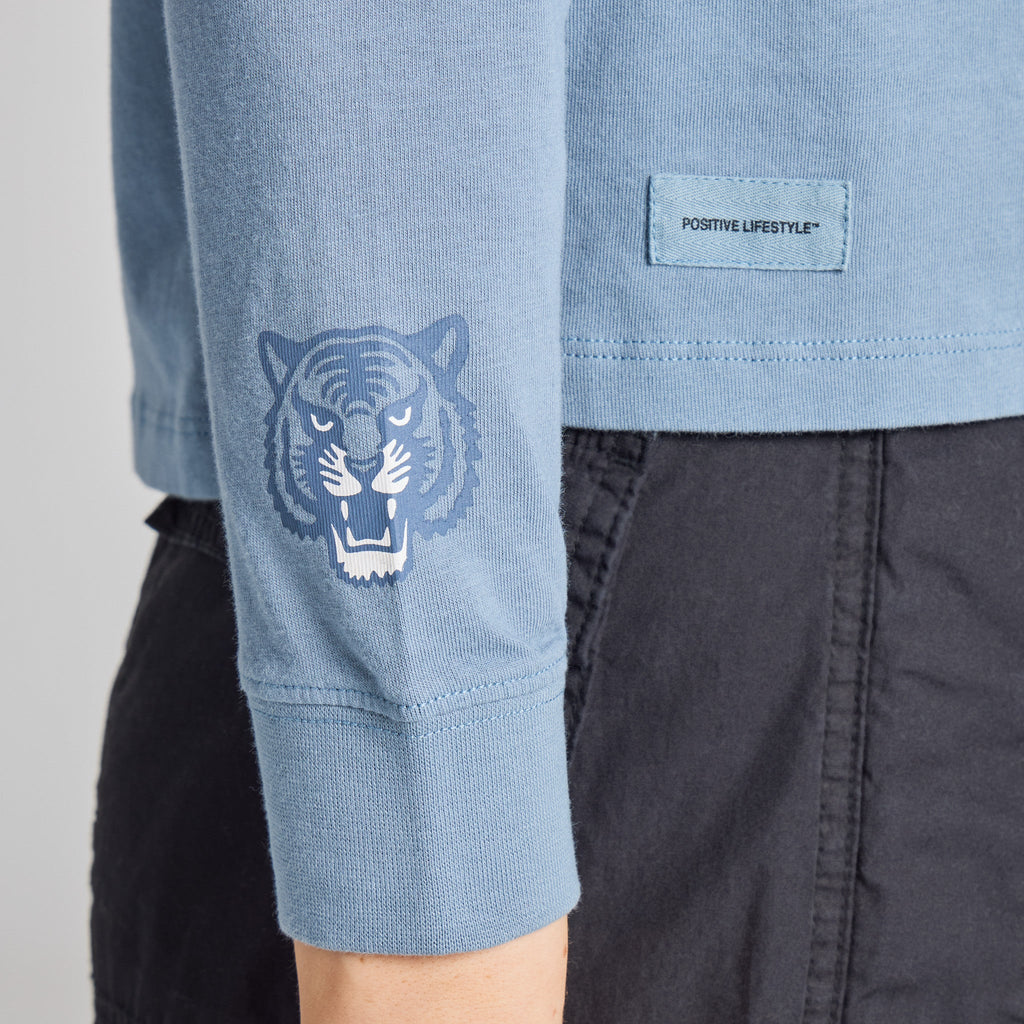 Women's Embroidered Wildcat Long Sleeve Crusher Boxy Tee product image 4