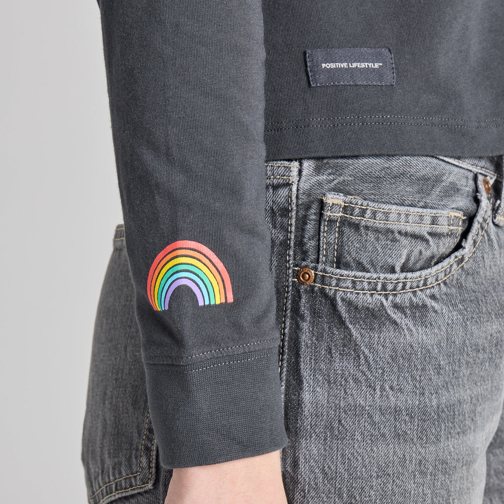 Women's Rainbow Long Sleeve Crusher Boxy Tee product image 4