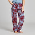 Women's Deep Burgundy Check Plaid Classic Sleep Pant