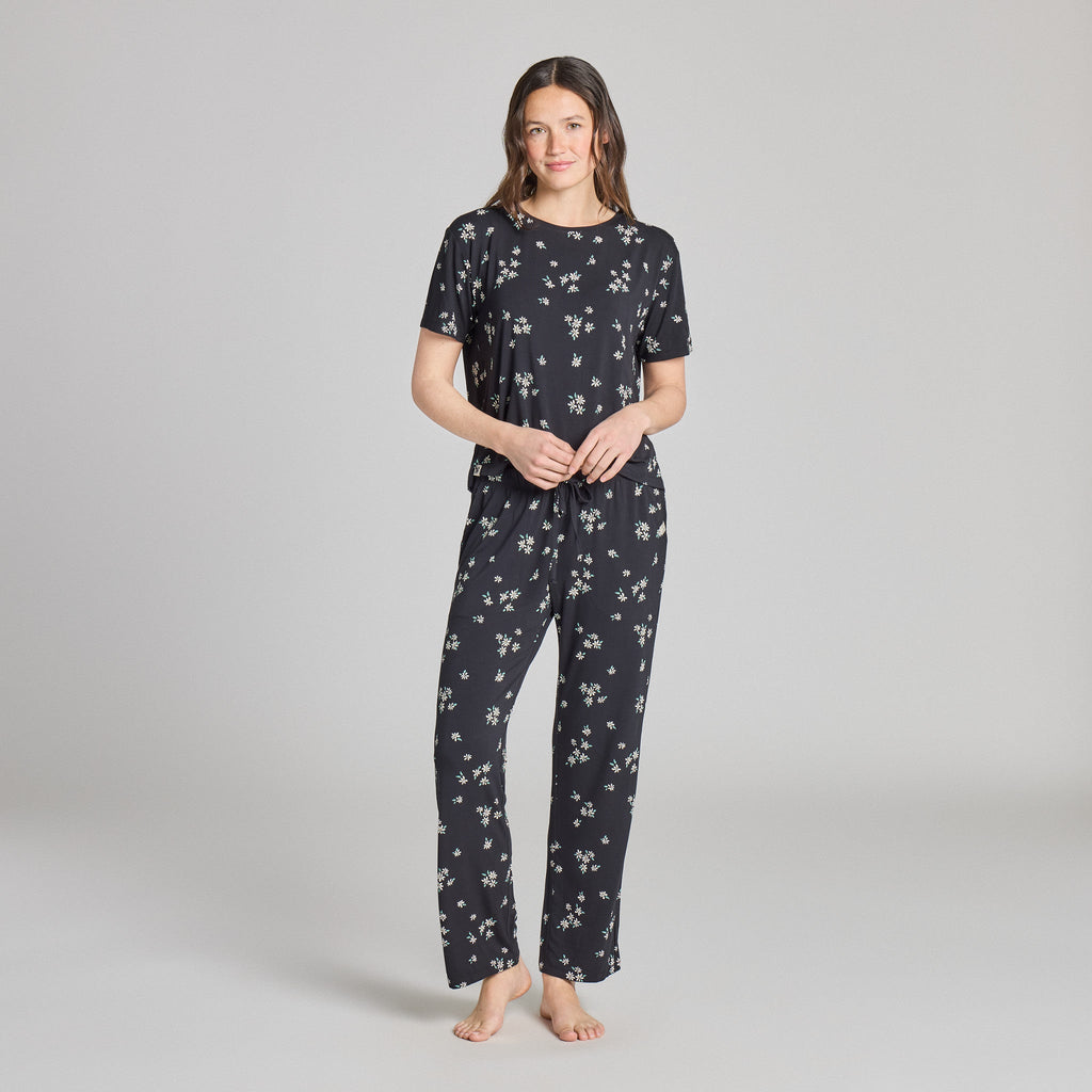 Women's Wild Daisy Pattern Lightweight Sleep Pant