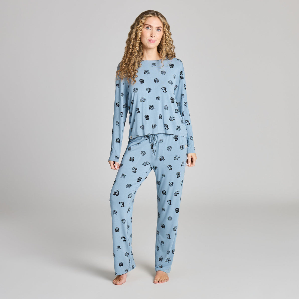 Women's Dog Portrait Pattern Long Sleeve Lightweight Boxy product image 5
