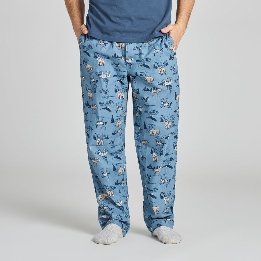 Men's Scenic Wildlife Pattern Classic Sleep Pant