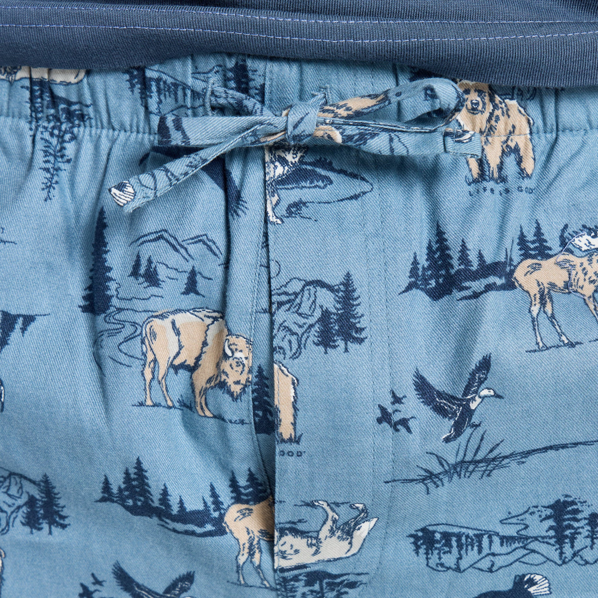 Men's Scenic Wildlife Pattern Classic Sleep Pant