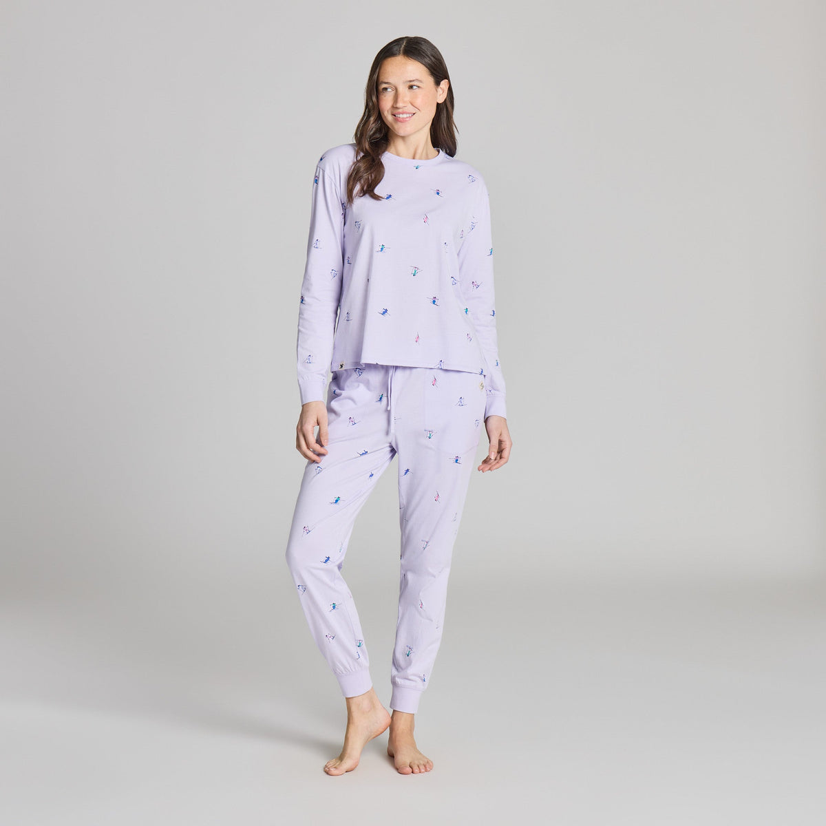 Women's Ski Ya Later Pattern Long Sleeve Snuggle Up Sleep product image 5