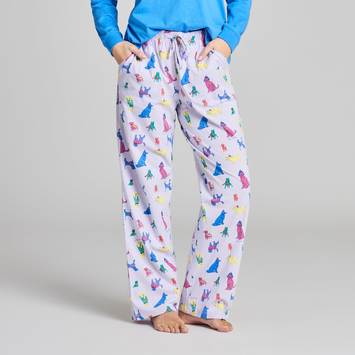 Women's Warm Winter Dogs Pattern Snuggle Up Sleep Pant