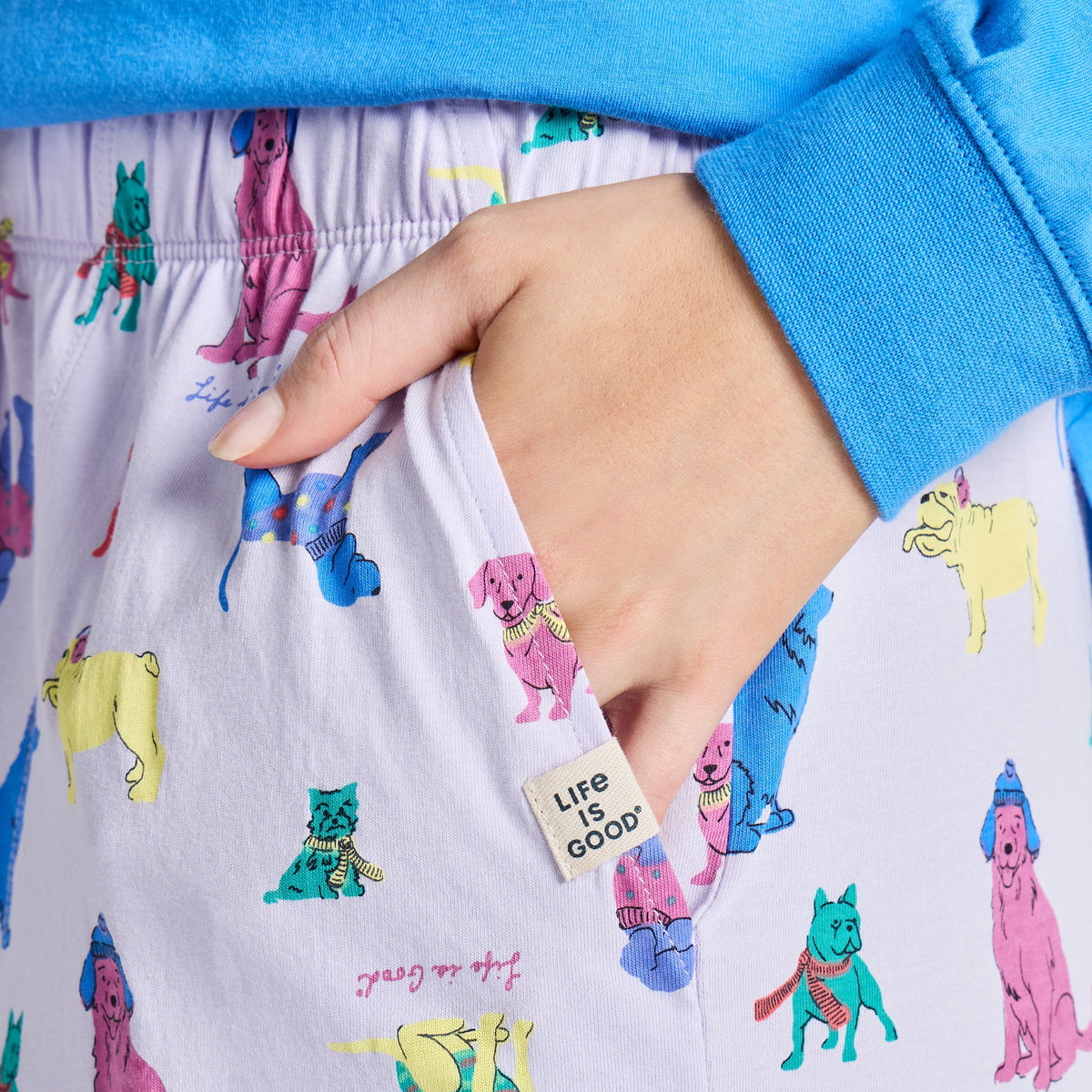 Women's Warm Winter Dogs Pattern Snuggle Up Sleep Pant