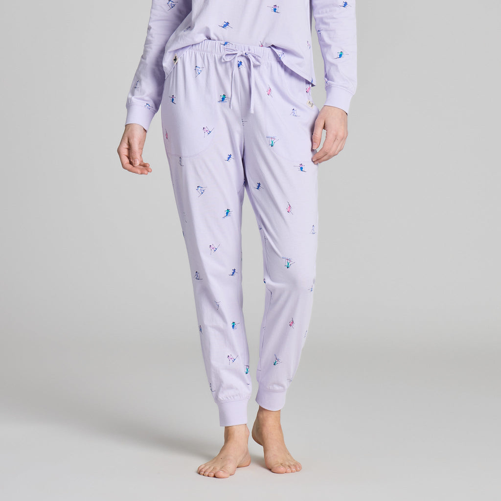 Women's Ski Ya Later Pattern Snuggle Up Sleep Jogger
