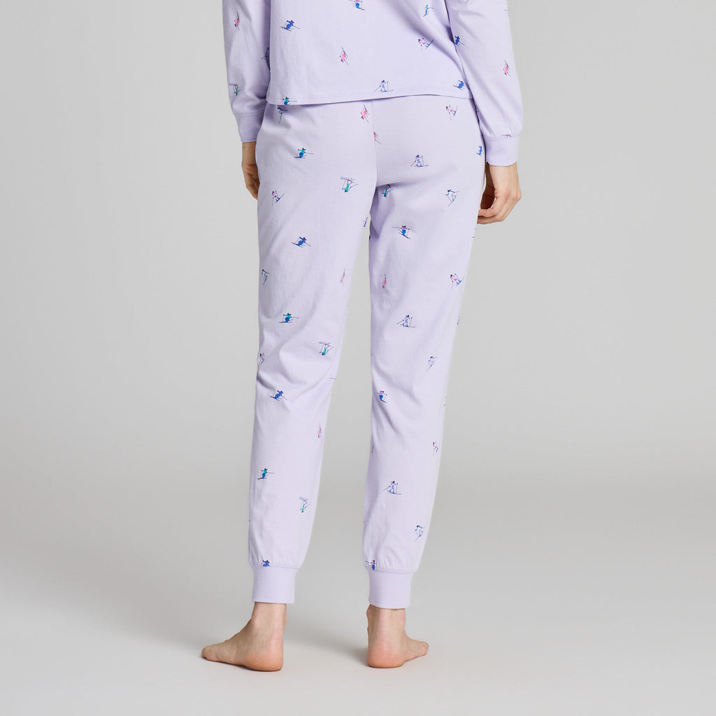 Women's Ski Ya Later Pattern Snuggle Up Sleep Jogger