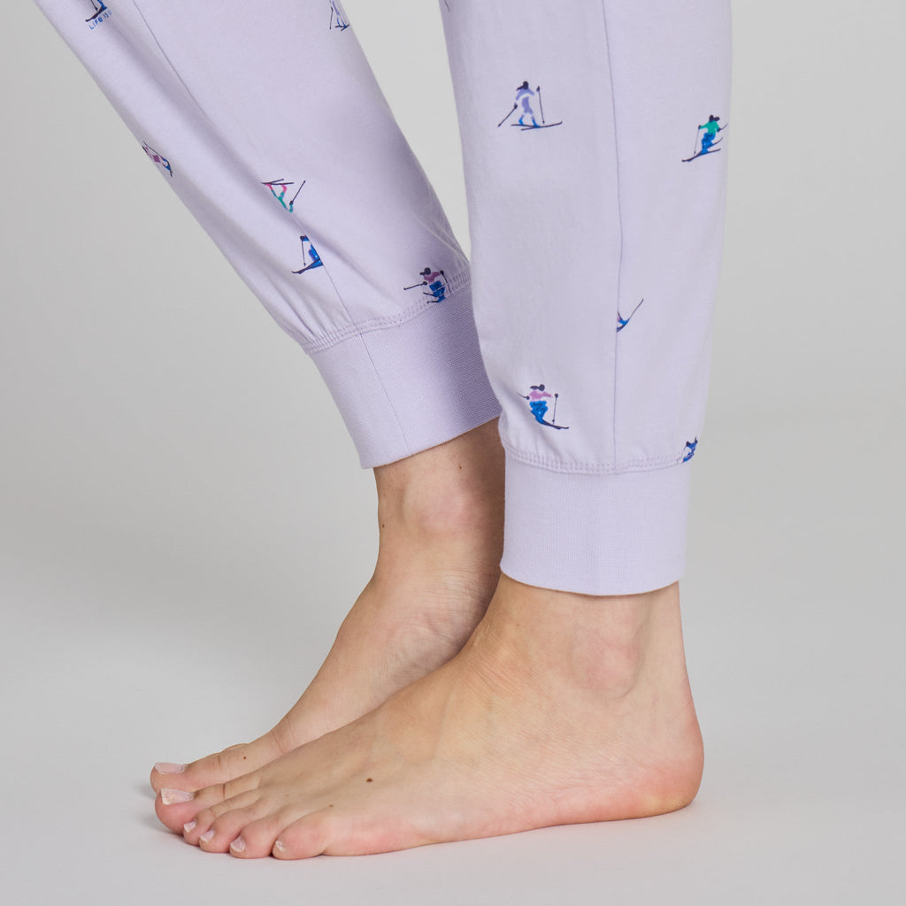 Women's Ski Ya Later Pattern Snuggle Up Sleep Jogger