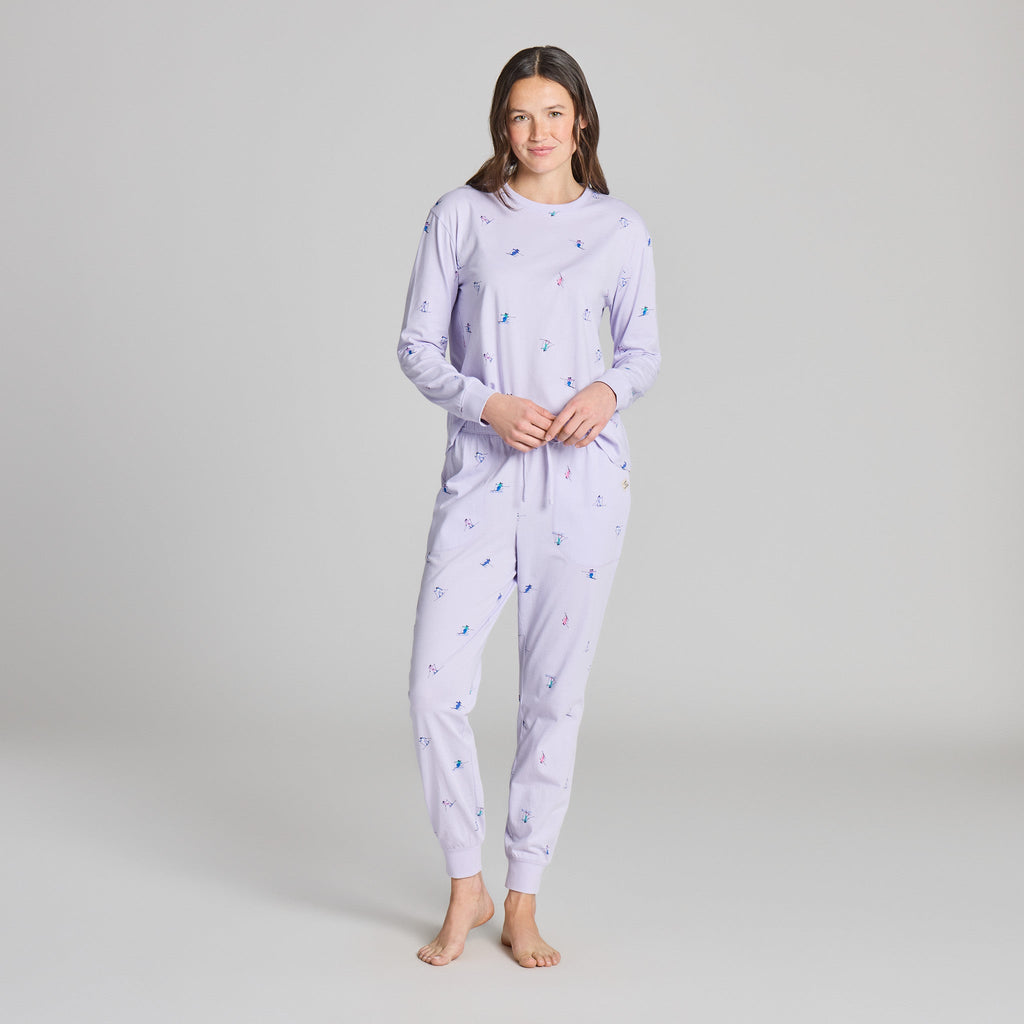 Women's Ski Ya Later Pattern Snuggle Up Sleep Jogger