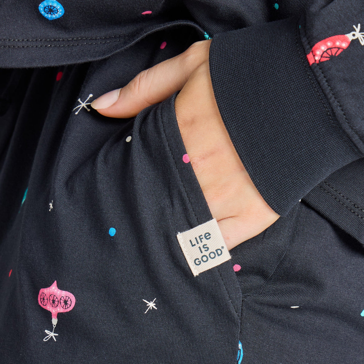 Women's Retro Ornament Pattern Snuggle Up Sleep Jogger