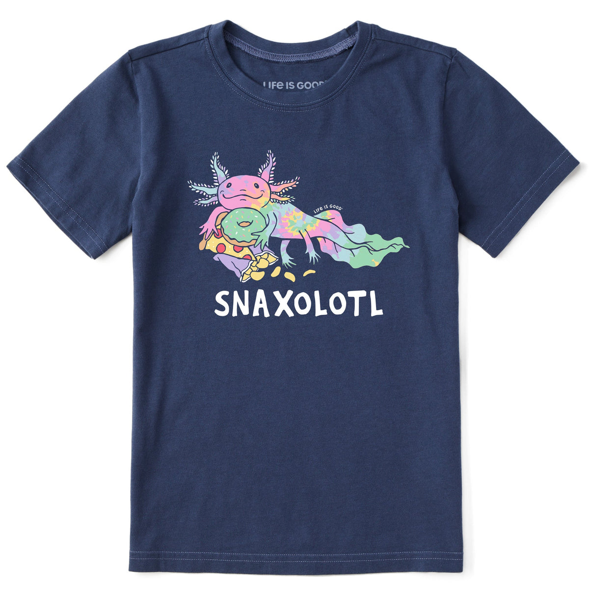 Kids Tie Dye Snaxolotl Short Sleeve Crusher Tee product image 2