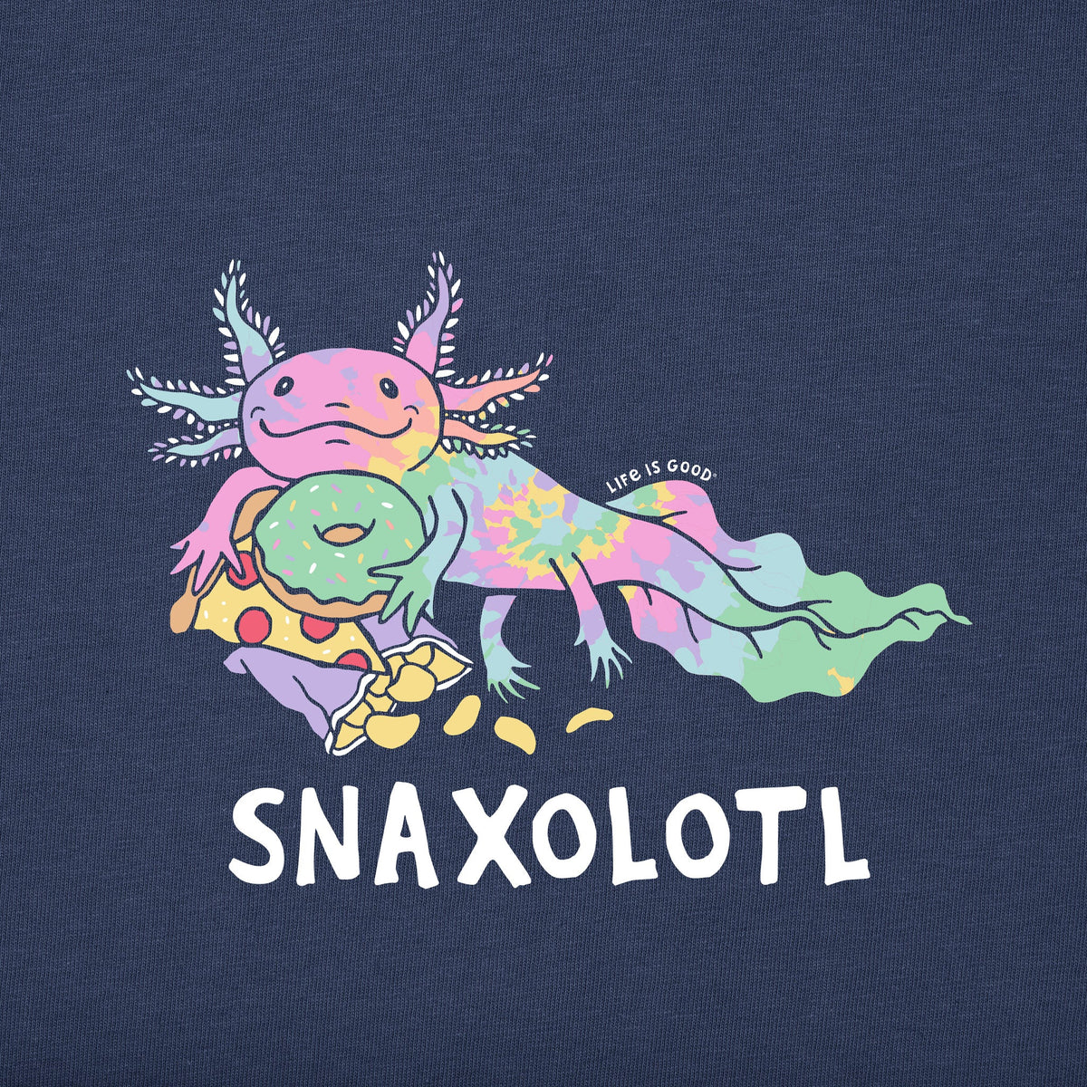 Kids Tie Dye Snaxolotl Short Sleeve Crusher Tee product image 4