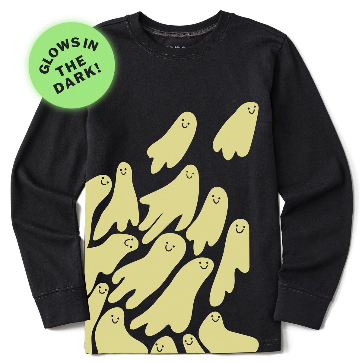 Kids Floating Ghosts Long Sleeve Crusher Tee product image 1