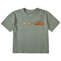 Women's Fall Leaf Pile Pups Short Sleeve Crusher Boxy Tee product image 1