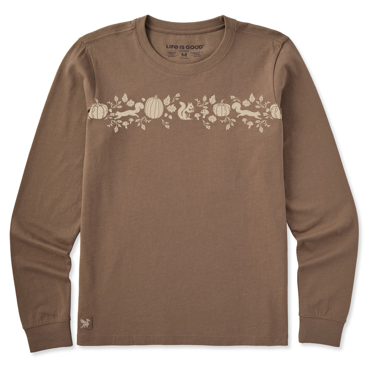 Women's Woodcut Squirrels Long Sleeve Crusher Tee product image 1