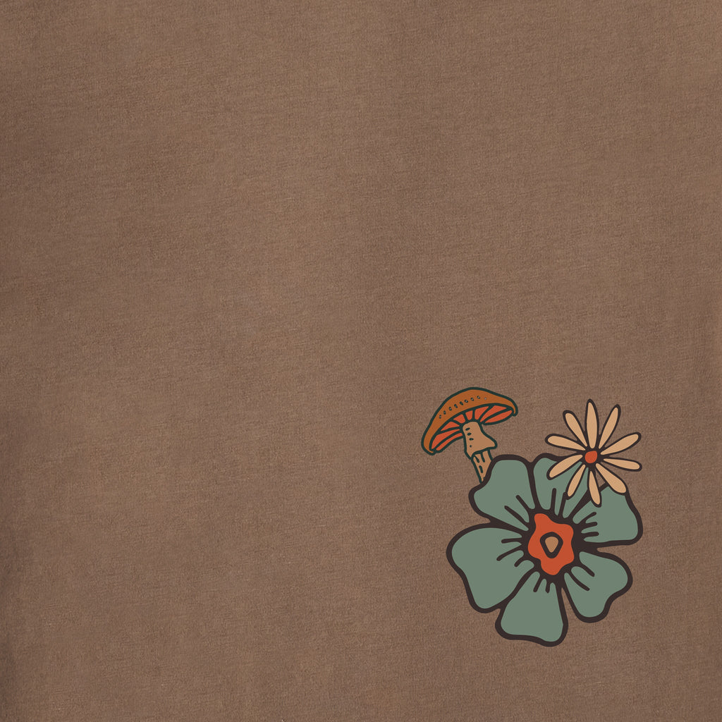 Women's Fall Mushroom Flowers Long Sleeve Crusher Tee product image 3