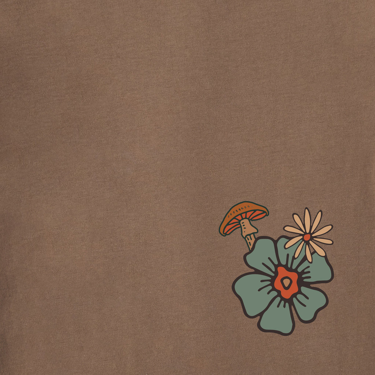 Women's Fall Mushroom Flowers Long Sleeve Crusher Tee product image 3