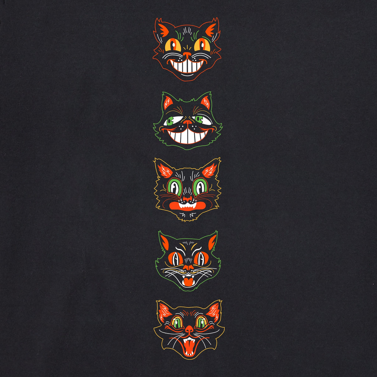 Women's Retro Scaredy Cats Long Sleeve Crusher Tee product image 2
