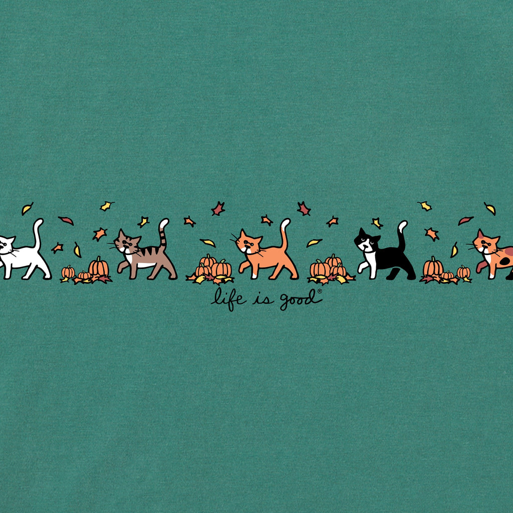 Women's Vintage Cats & Pumpkins Long Sleeve Crusher Tee product image 2