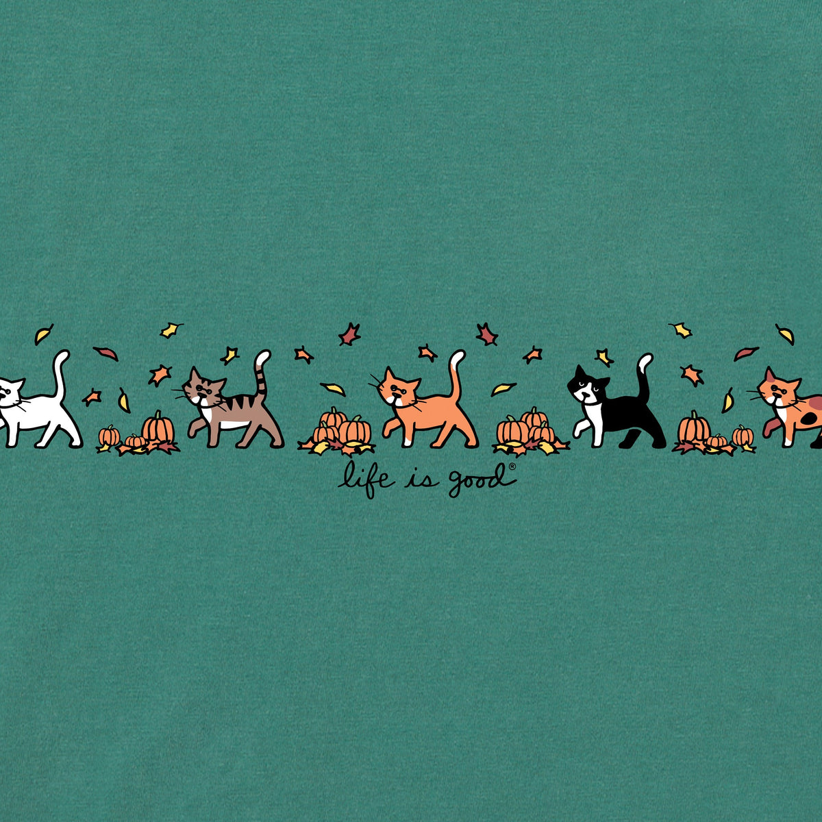 Women's Vintage Cats & Pumpkins Long Sleeve Crusher Tee product image 2