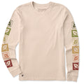 Women's Autumn Woodcut Leaves Long Sleeve Crusher Tee product image 1