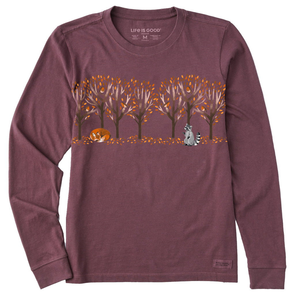 Women's Autumn Woodland Pals Long Sleeve Crusher Tee product image 1