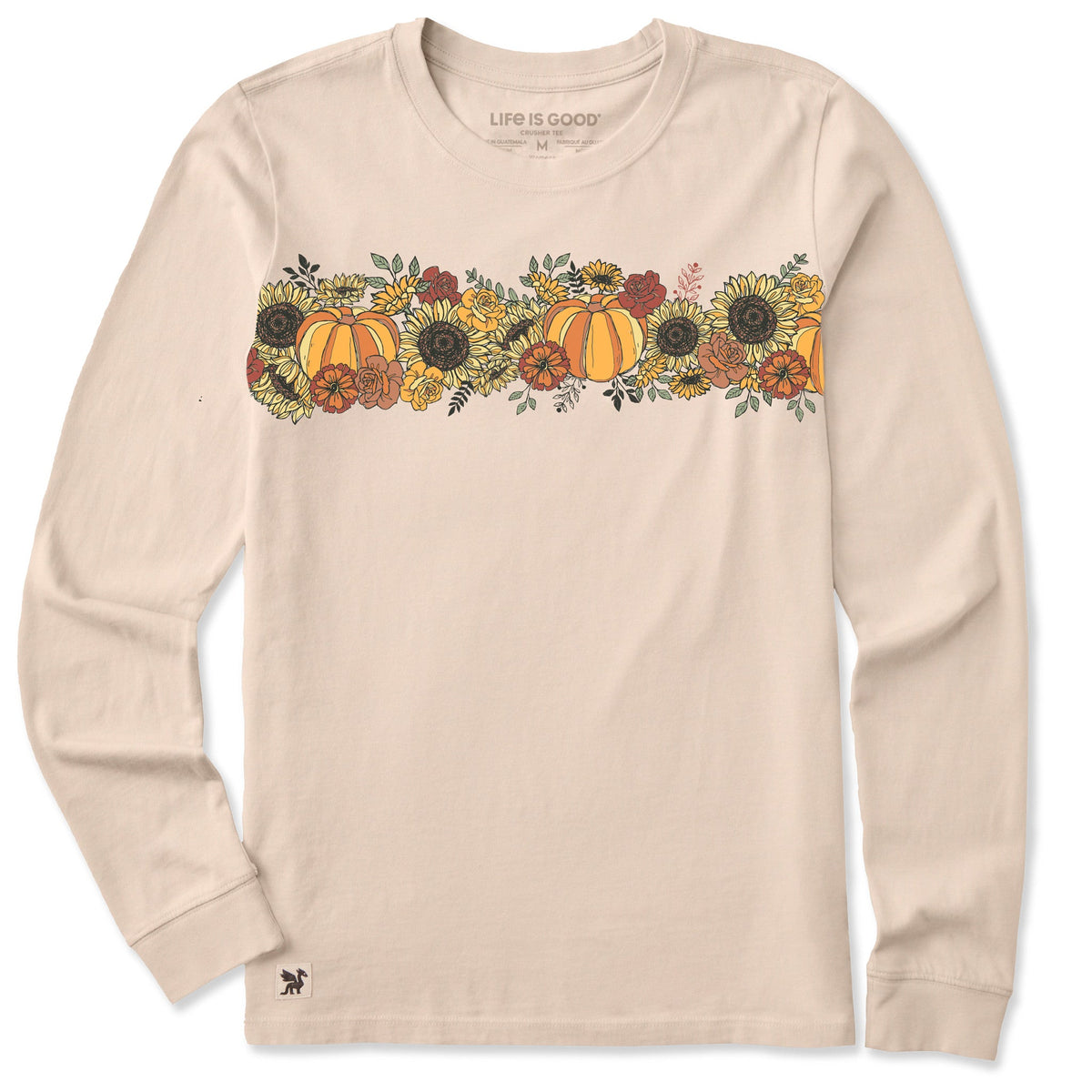 Women's Pumpkins and Sunflowers Long Sleeve Crusher Tee product image 1