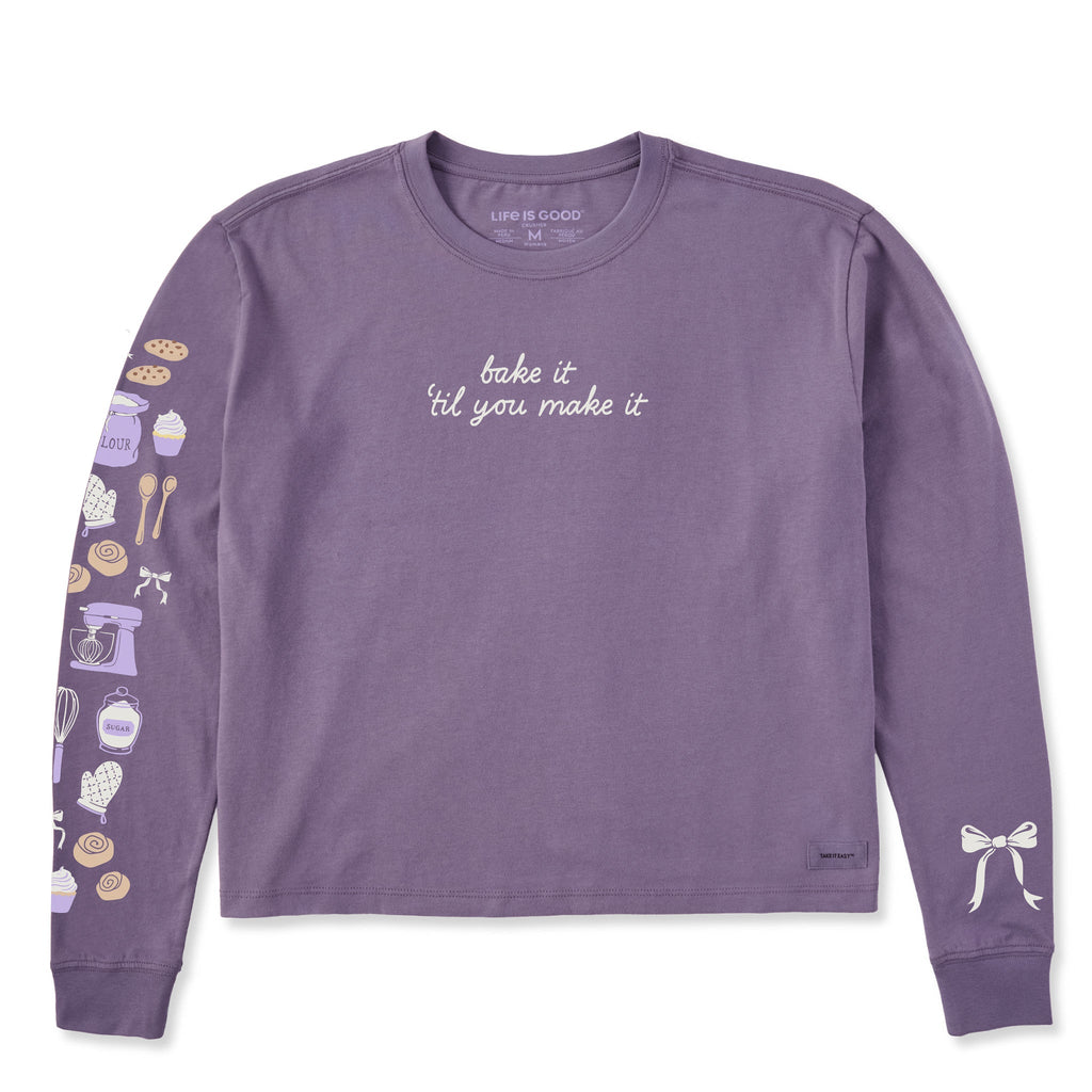 Women's Bake It 'Til You Make It Long Sleeve Crusher Boxy product image 1