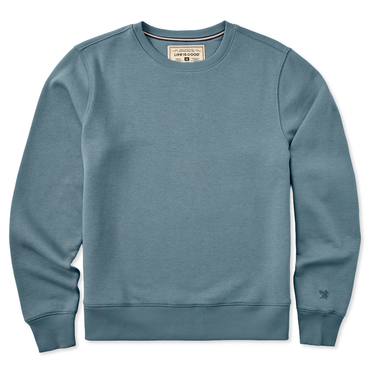 Men's Solid Good Vibes Crew
