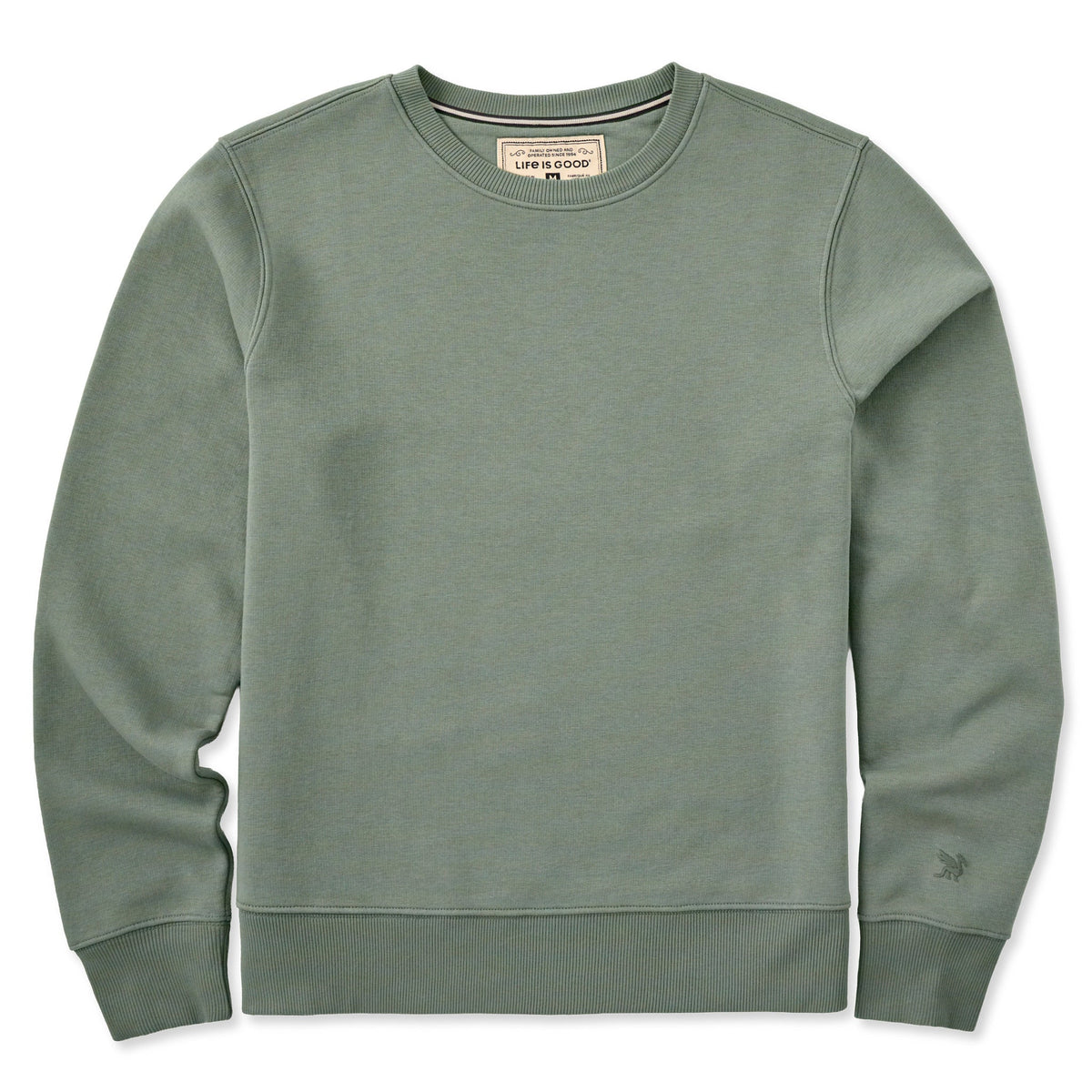 Men's Solid Good Vibes Crew