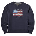 Women's Land of the Free Doodle Flag Good Vibes Crew