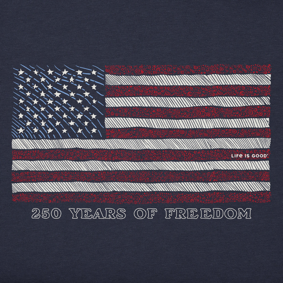 Women's 250 Years of Freedom Flag Good Vibes Crew product image 2