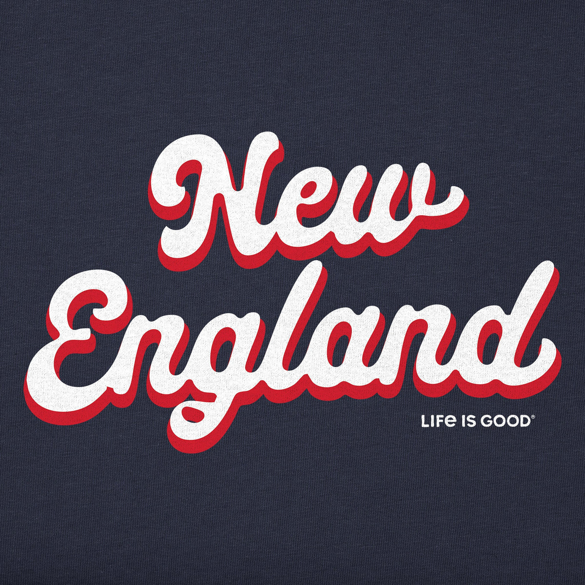 Women's New England Script Good Vibes Crew
