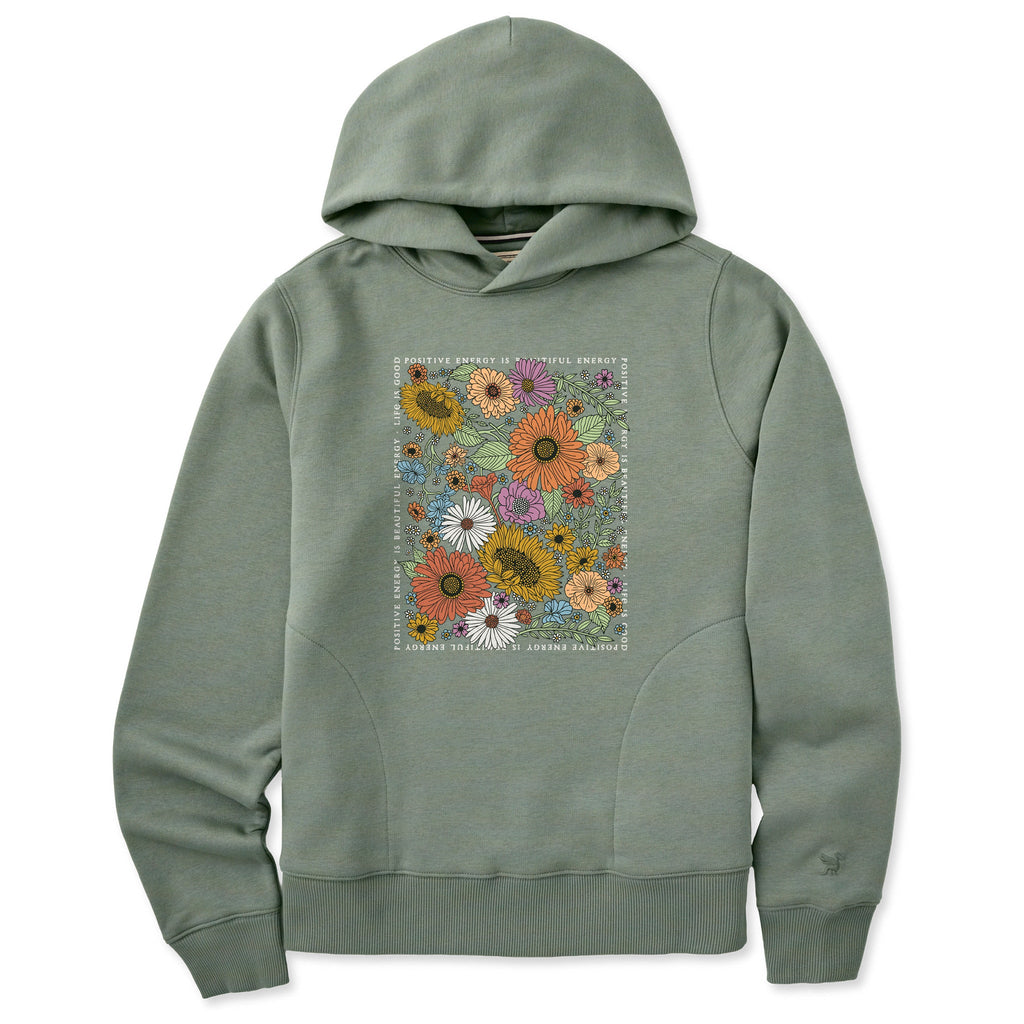 Women's Beautiful Energy Wildflowers Good Vibes Hoodie product image 1