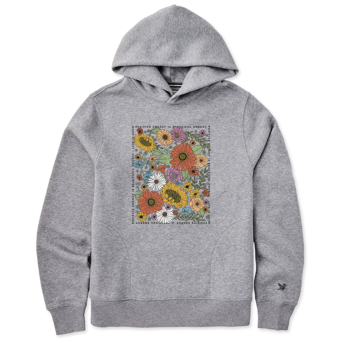 Women's Beautiful Energy Wildflowers Good Vibes Hoodie product image 3