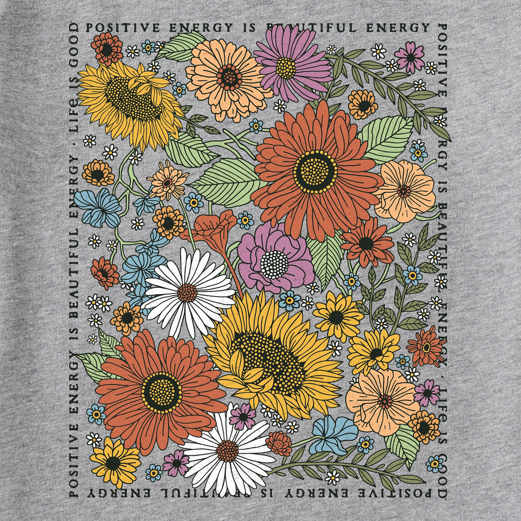 Women's Beautiful Energy Wildflowers Good Vibes Hoodie product image 4