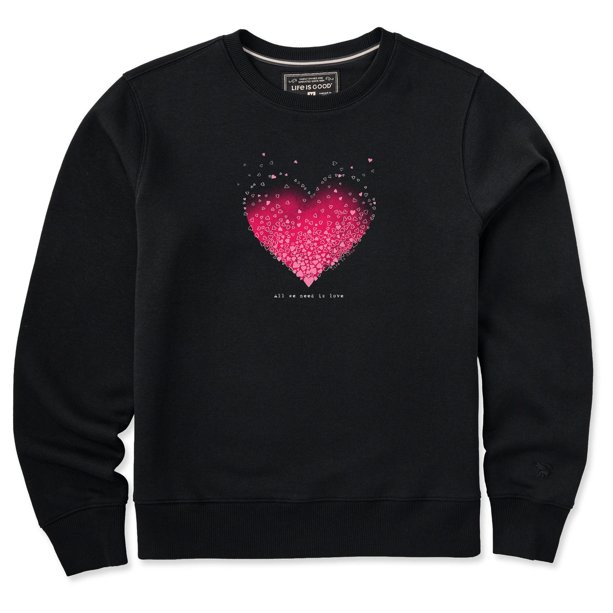 Women's Scattered Hearts Good Vibes Crew