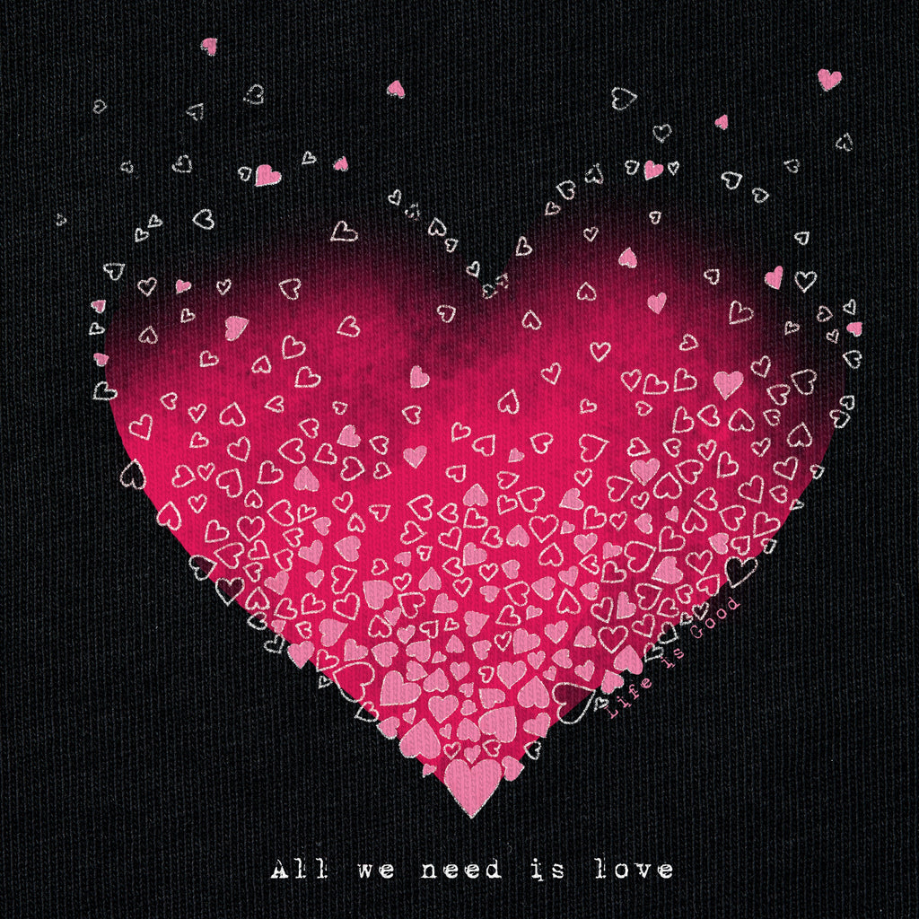 Women's Scattered Hearts Good Vibes Crew