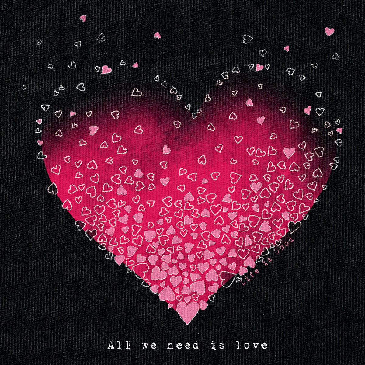 Women's Scattered Hearts Good Vibes Crew