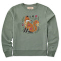 Women's Patchwork Fox Good Vibes Crew